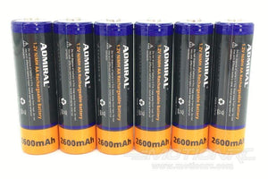 Admiral AA NiMH 2600mAh Rechargeable Batteries (Pack of 6) - (OPEN BOX)